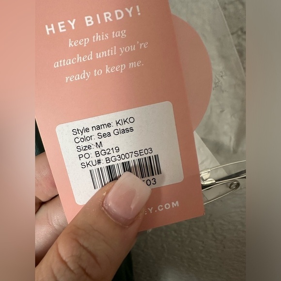 NWT Birdy Grey Kiko Dress in Mesh Sea Glass - Picture 4 of 6